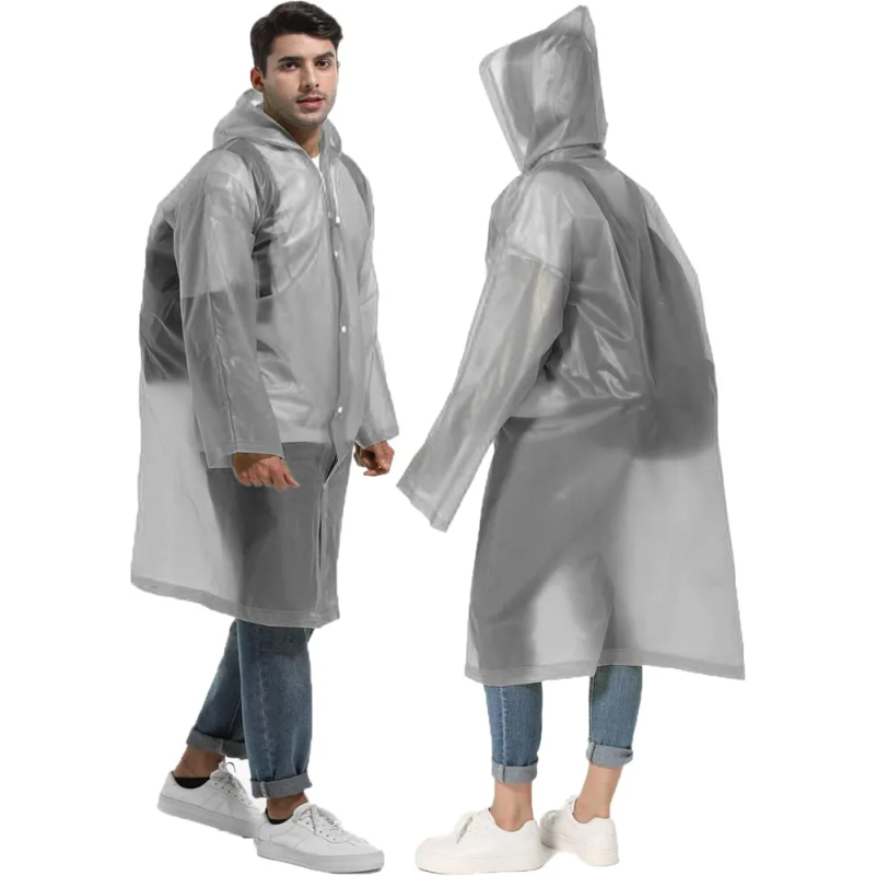 Emergency Poncho Rain - Impermeables Reutilizables para Adultos, Ponchos de