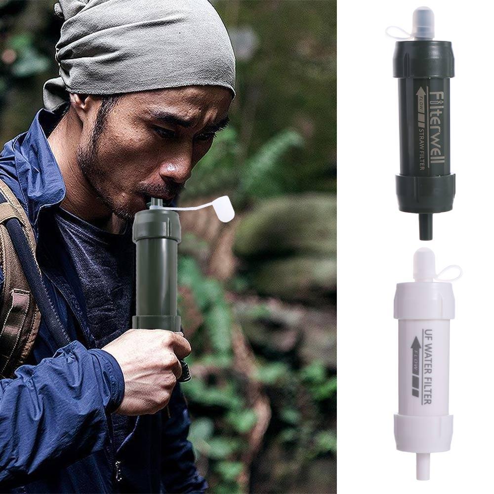 Mini filtro de agua portátil c - Water Purification Straw reseña y precio