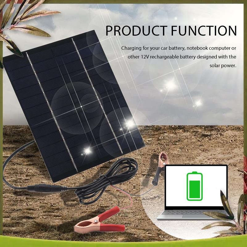 AB98-5.5W 12V Panel Solar Plac - Solar Emergency Charger reseña y precio