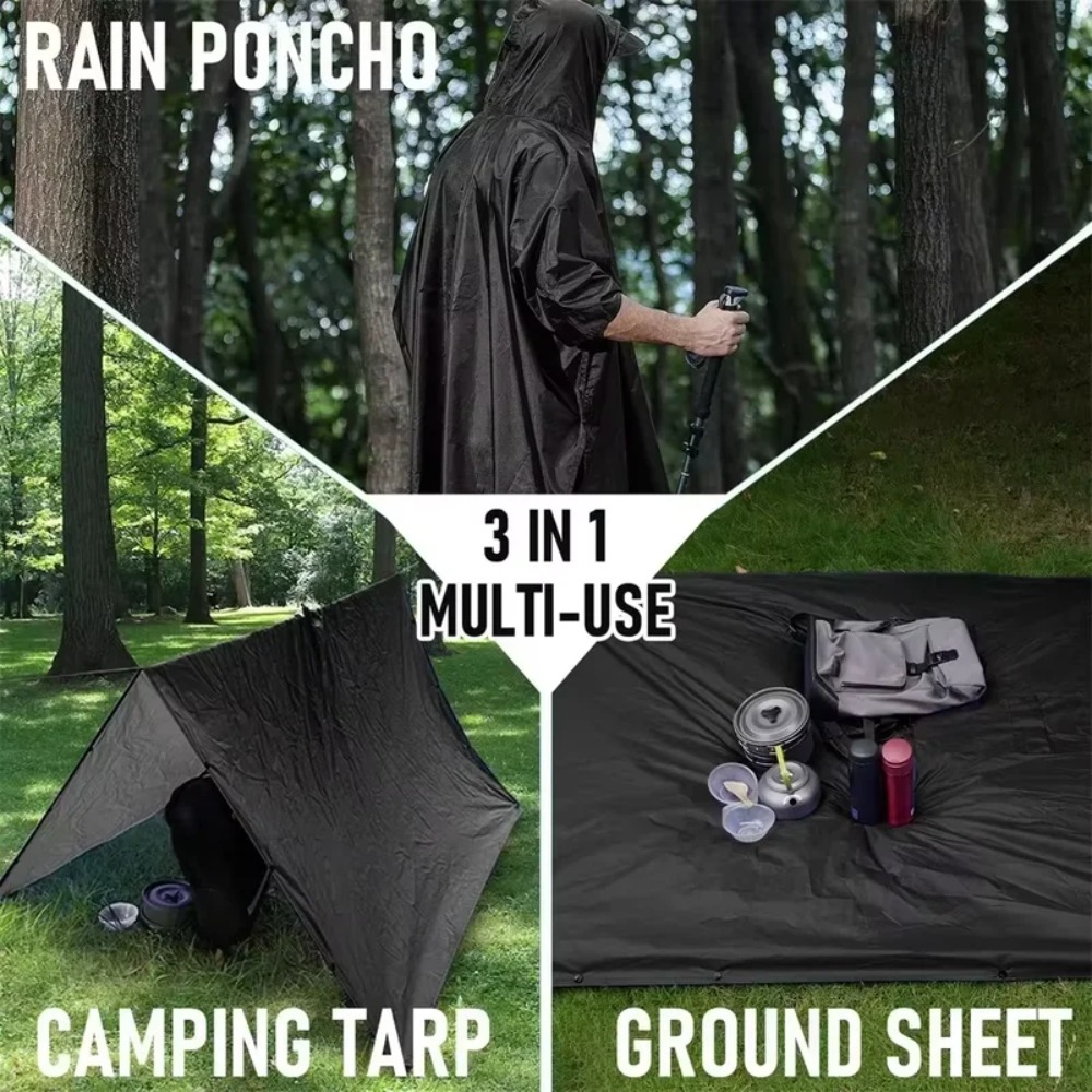 Poncho de lluvia militar multi - Emergency Poncho Rain reseña y precio