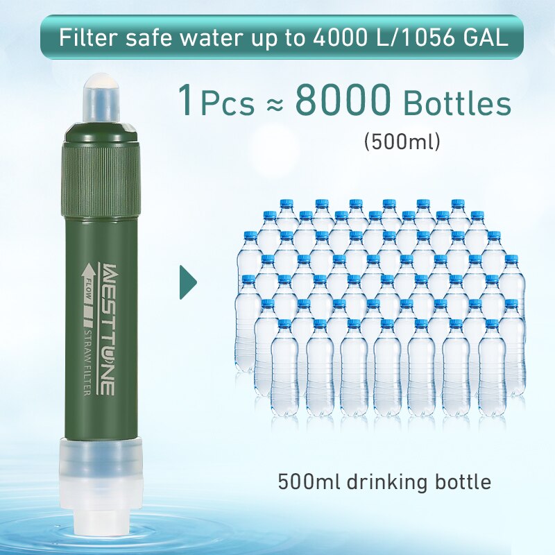 Juego de pajita de filtro para - Water Purification Straw reseña y precio