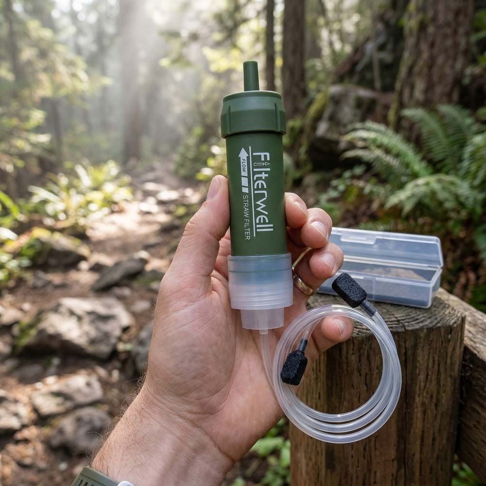 Mini filtro de agua tipo pajit - Water Purification Straw reseña y precio