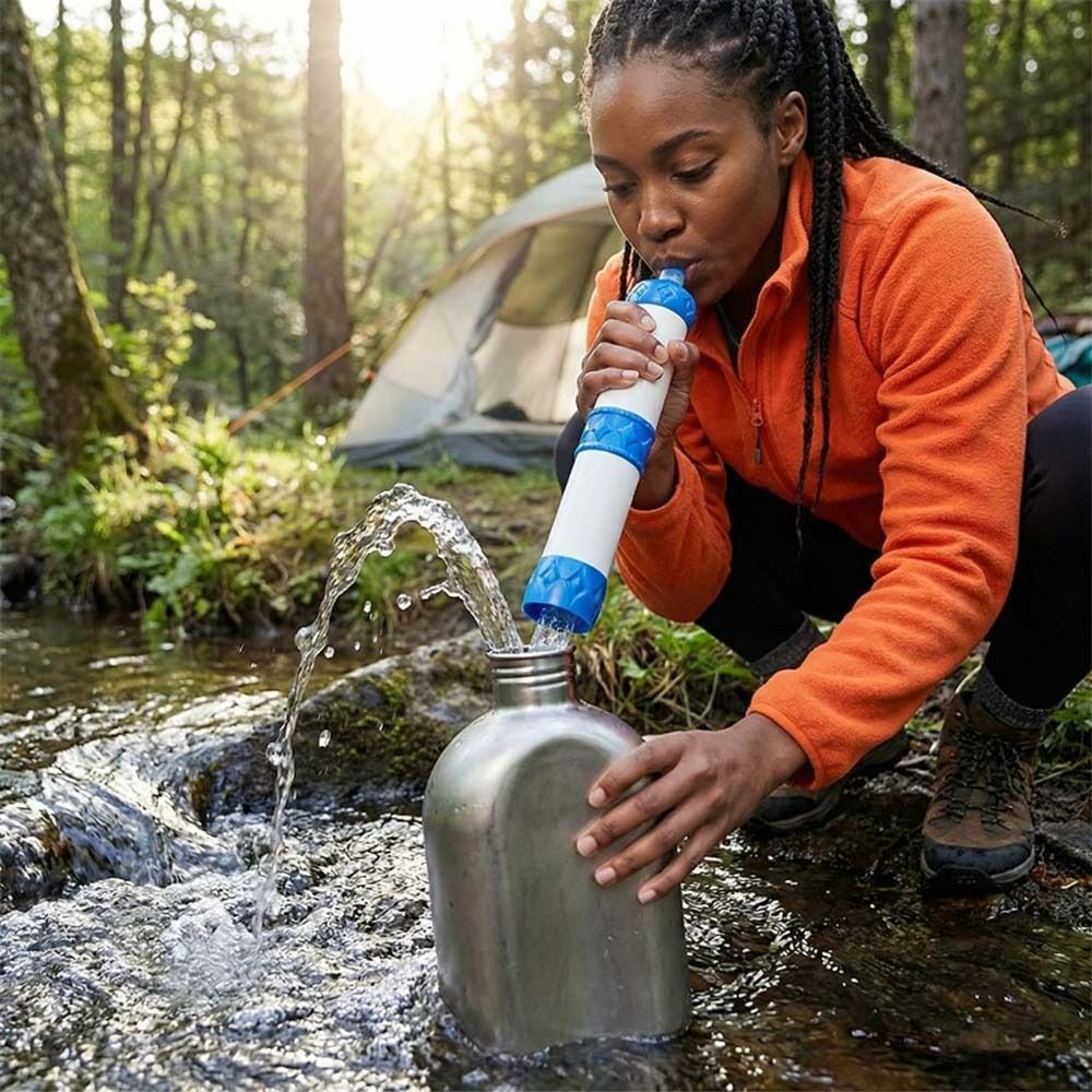 Mini filtro de agua portátil t - Water Purification Straw reseña y precio